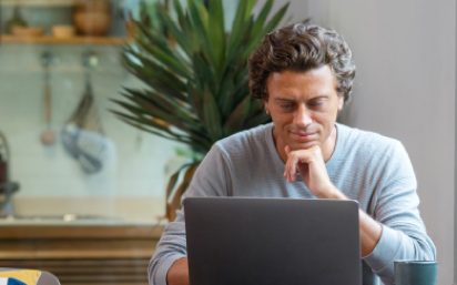 Man at laptop